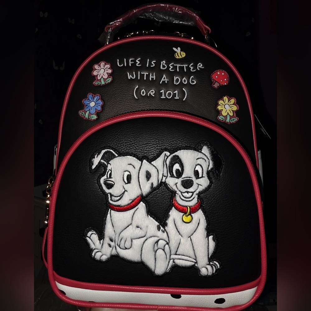 Brand New!Disney 101 Dalmatians Puppies Mini Backpack with Photo Coin Purse